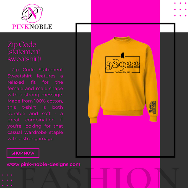 Zip Code Sweatshirt  (statement t-shirt)