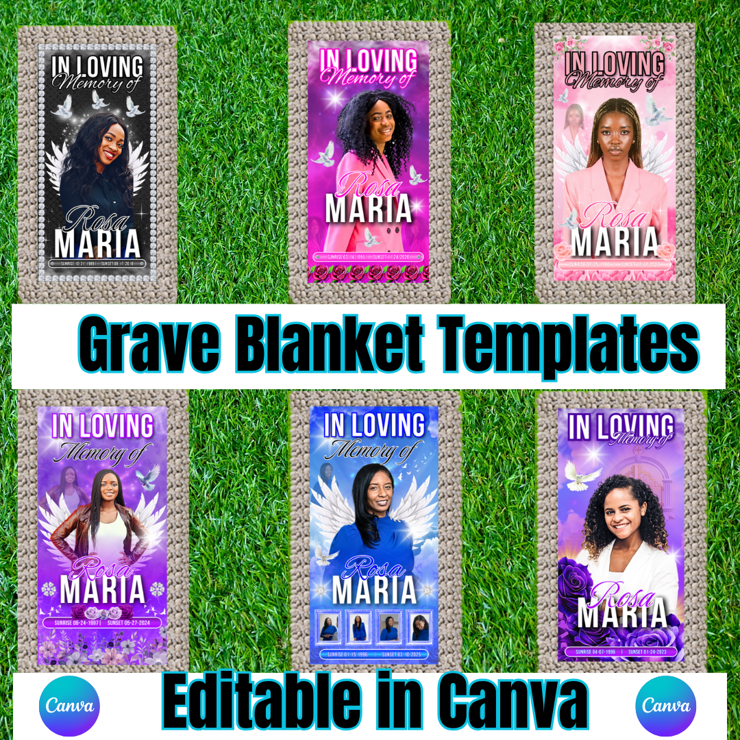 GRAVE BLANKET TEMPLATES (DIGITAL FILE)